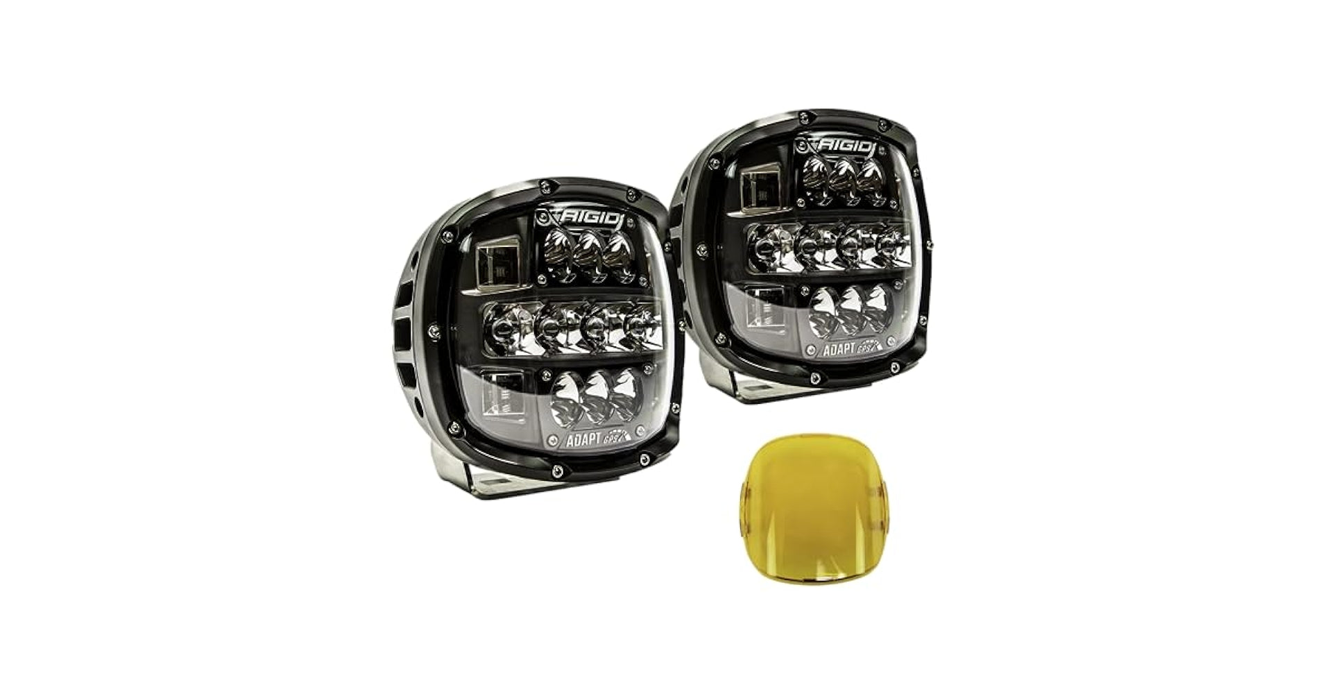 Par Faros Rigid Adapt Xp Cover Ambar Led Jeep Utv 4x4 (Gps)