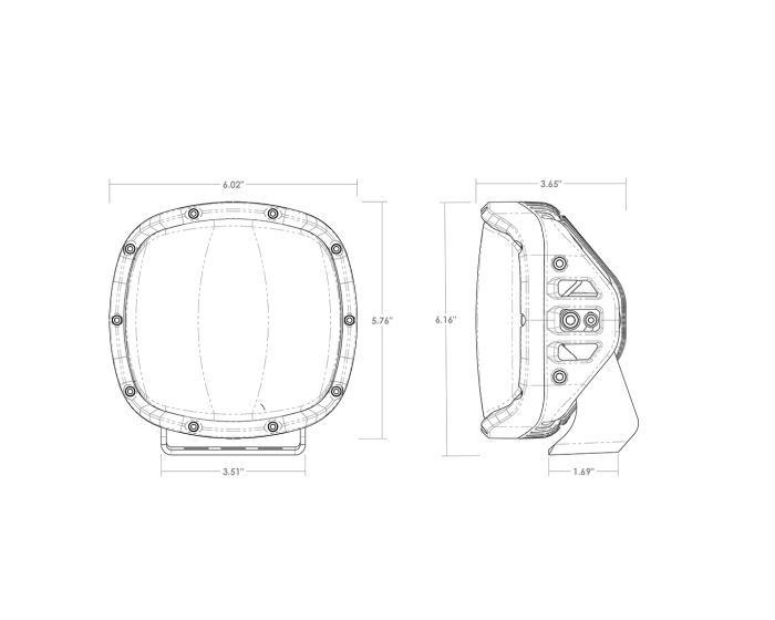 Par Faros Rigid Adapt Xp Cover Ambar Led Jeep Utv 4x4 (Gps)