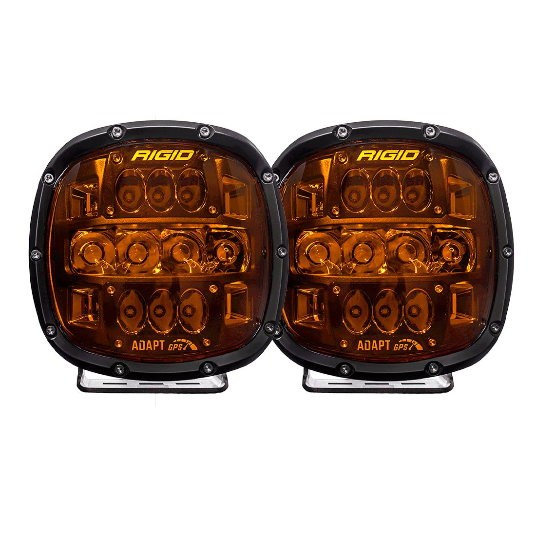 Par Faros Rigid Adapt Xp Ambar Led Jeep Utv 4x4 (gps)
